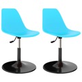 Cadeiras de Jantar Giratórias 2 pcs Pp Azul