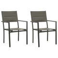 Cadeiras de Jardim 2 pcs Textilene e Aço Cinzento/antracite