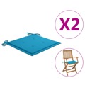 Almofadões P/ Cadeiras Jardim 2 pcs 40x40x4 cm Tecido Azul