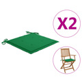 Almofadões P/ Cadeiras Jardim 2 pcs 40x40x4 cm Tecido Verde