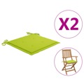 Almofadões Cadeira Jardim 2pcs 40x40x4cm Tecido Verde Brilhante