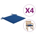 Almofadões P/ Cadeiras Jardim 4 pcs 50x50x4 cm Tecido Azul Real