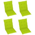 Almofadões P/ Cadeiras de Jardim 4 pcs 100x50x4 cm Verde-claro