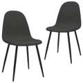 Cadeiras Jantar 2pcs 45x54,5x87cm Couro Artificial Preto