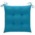 Almofadões de Cadeira 4 pcs 40x40x7 cm Tecido Azul-claro