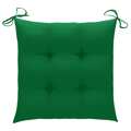 Almofadões de Cadeira 2 pcs 40x40x7 cm Tecido Verde