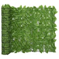 Tela de Varanda com Folhas Verdes 300x100 cm