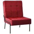 Cadeira de Descanso 65x79x87 cm Veludo Vermelho Tinto