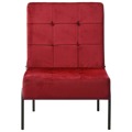 Cadeira de Descanso 65x79x87 cm Veludo Vermelho Tinto