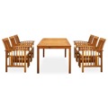 3058090 7 Piece Garden Dining Set With Cushions Solid Acacia Wood (45963+2x312129)