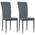 Cadeiras de Jantar 2 pcs Veludo Cinzento-escuro