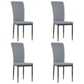 Cadeiras de Jantar 4 pcs Veludo Cinzento-claro