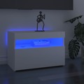 Móveis de Tv com Luzes LED 2 pcs 60x35x40 cm Branco