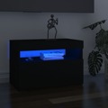 Móvel de Tv com Luzes LED 60x35x40 cm Preto