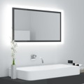 Espelho Casa de Banho LED 80x8,5x37cm Contrap. Cinza Brilhante