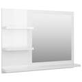 Espelho de Casa de Banho 60x10,5x45cm Contrap. Branco Brilhante