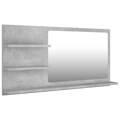 Espelho Casa de Banho 90x10,5x45 cm Contraplacado Cinza Cimento