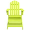 Cadeira Adirondack para Jardim com Otomano Abeto Maciço Verde