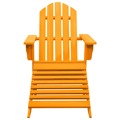 Cadeira Adirondack P/ Jardim com Otomano Abeto Maciço Laranja