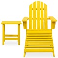 Cadeira de Jardim Adirondack C/ Otomano e Mesa Abeto Amarelo