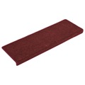Tapete/carpete para Degraus 15 pcs 65x25 cm Vermelho Fosco