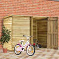 Abrigo de Jardim P/ Bicicletas 232x110x170 cm Pinho Impregnado