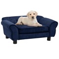 Sofá para Cães 72x45x30 cm Pelúcia Azul