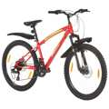 Bicicleta de Montanha 21 Velocidades Roda 26" 42 cm Vermelho