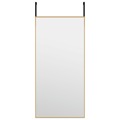 Espelho para Porta 30x60 cm Vidro e Alumínio Dourado