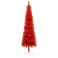 Árvore de Natal Fina 240 cm Vermelho