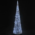 Pirâmide Iluminação Decorativa Leds Acrílico 90 cm Branco Frio
