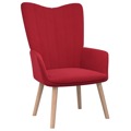 Cadeira de Descanso Veludo Vermelho Tinto