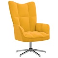 Cadeira de Descanso Veludo Amarelo Mostarda