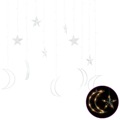 Luzes Luas e Estrelas C/ Controlo Remoto 138 Leds Branco Quente