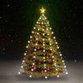 Cordão de Luzes árvore de Natal 150 Luzes LED 150cm Branco Frio