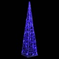 Cone de Iluminação Decorativo C/ Leds Azuis Acrílico 60 cm