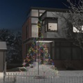 Árvore de Natal C/ Poste Metal 500 Luzes LED 3 M Colorido