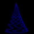 Árvore de Natal Parede 260 Luzes LED 3 M Int/ext Azul