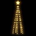Árvore de Natal em Cone C/ 70 Luzes LED Branco Quente 50x120 cm