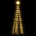Árvore de Natal em Cone C/ 84 Luzes LED Branco Quente 50x150 cm