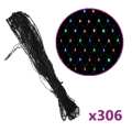 Rede Luzes de Natal 3x3 M 306 Luzes LED Int/ext Colorido
