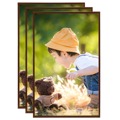 332199 Photo Frames Collage 3 pcs For Table Bronze 13x18cm Mdf