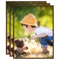 332224 Photo Frames Collage 3 pcs For Wall Bronze 40x50cm Mdf