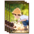 332232 Photo Frames Collage 3 pcs For Wall Bronze 50x70cm Mdf