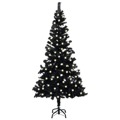 Árvore de Natal Artificial C/ Luzes Led/suporte 120cm Pvc Preto
