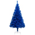 Árvore de Natal Artificial C/ Luzes Led/suporte 150 cm Pvc Azul