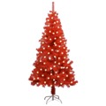 Árvore Natal Artificial + Luzes Led/suporte 120 cm Pvc Vermelho