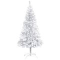 Árvore Natal Artificial C/ Luzes Led/suporte 120cm Pet Prateado