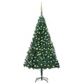 árvore de Natal Artificial C/ Luzes LED e Bolas 240 cm Verde