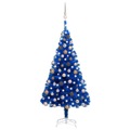 Árvore de Natal Artificial C/ Luzes LED e Bolas 150 cm Pvc Azul